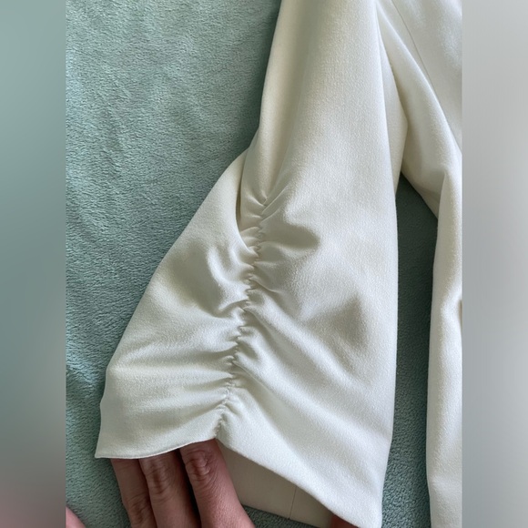 Vintage Eliza J White Blazer Jacket 3/4 Sleeve Minimalist Career Office Size M - Picture 9 of 16